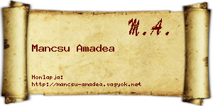 Mancsu Amadea névjegykártya